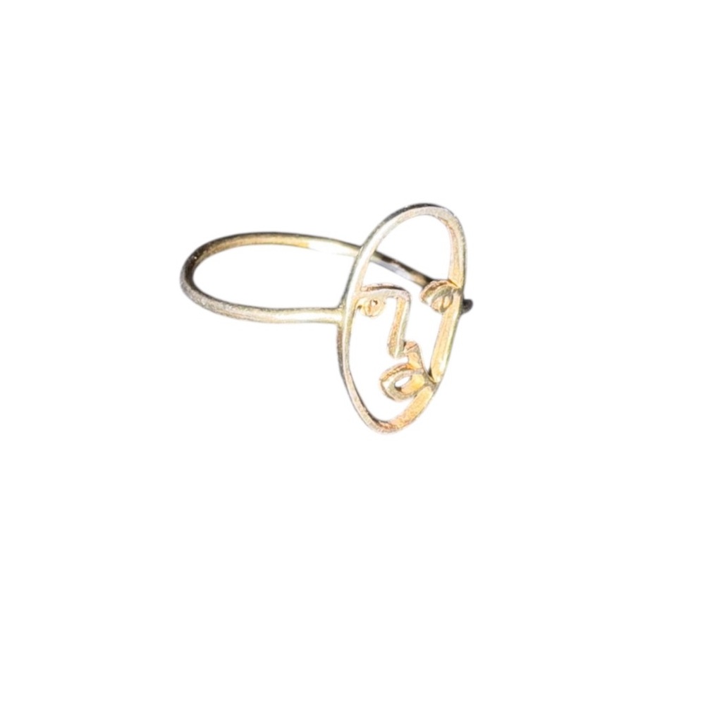 Gold Face Outline Ring